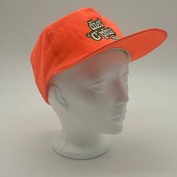 Vintage 90s Diet C-Plus Orange Snapback Hat Cap Orange - Picture 2 of 7